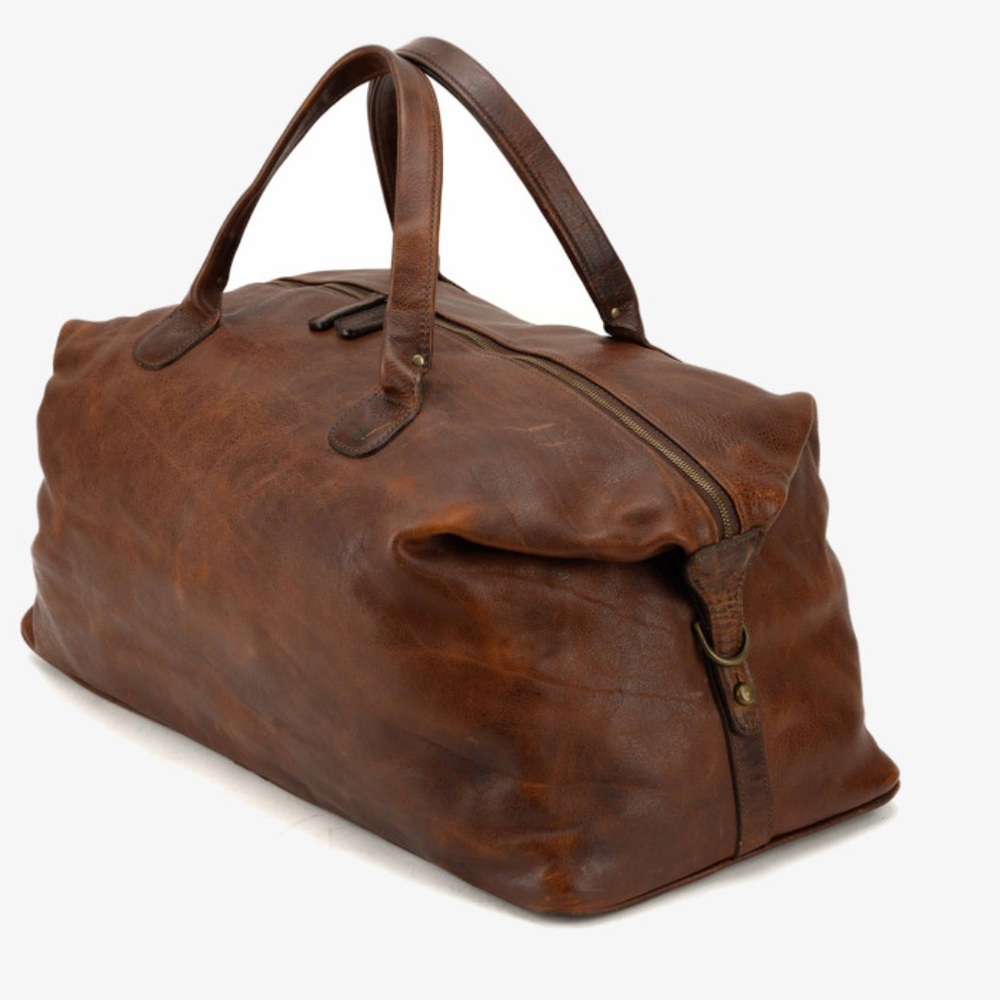 Brown Leather Weekender Bag